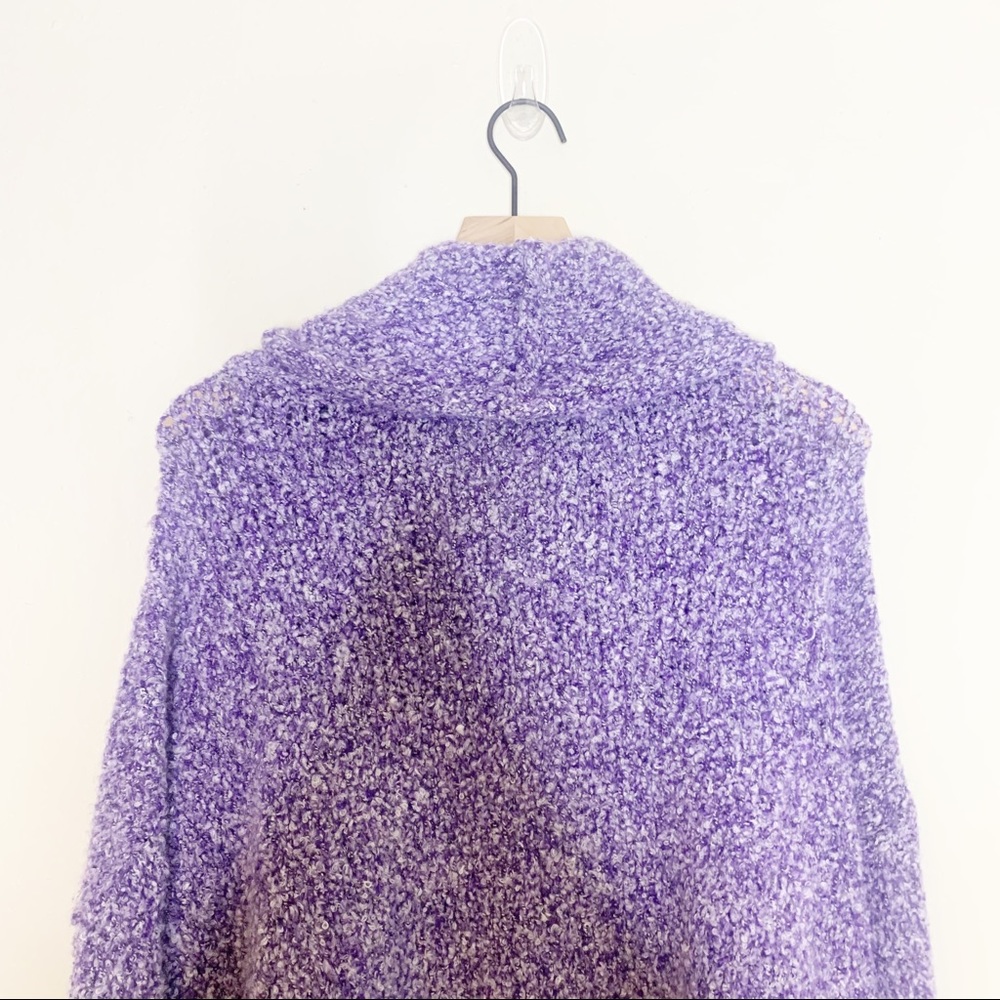 NWT Free People Grape Hyacinth BFF Cowl Neck Knit Sweater Medium - Picture 8 of 12